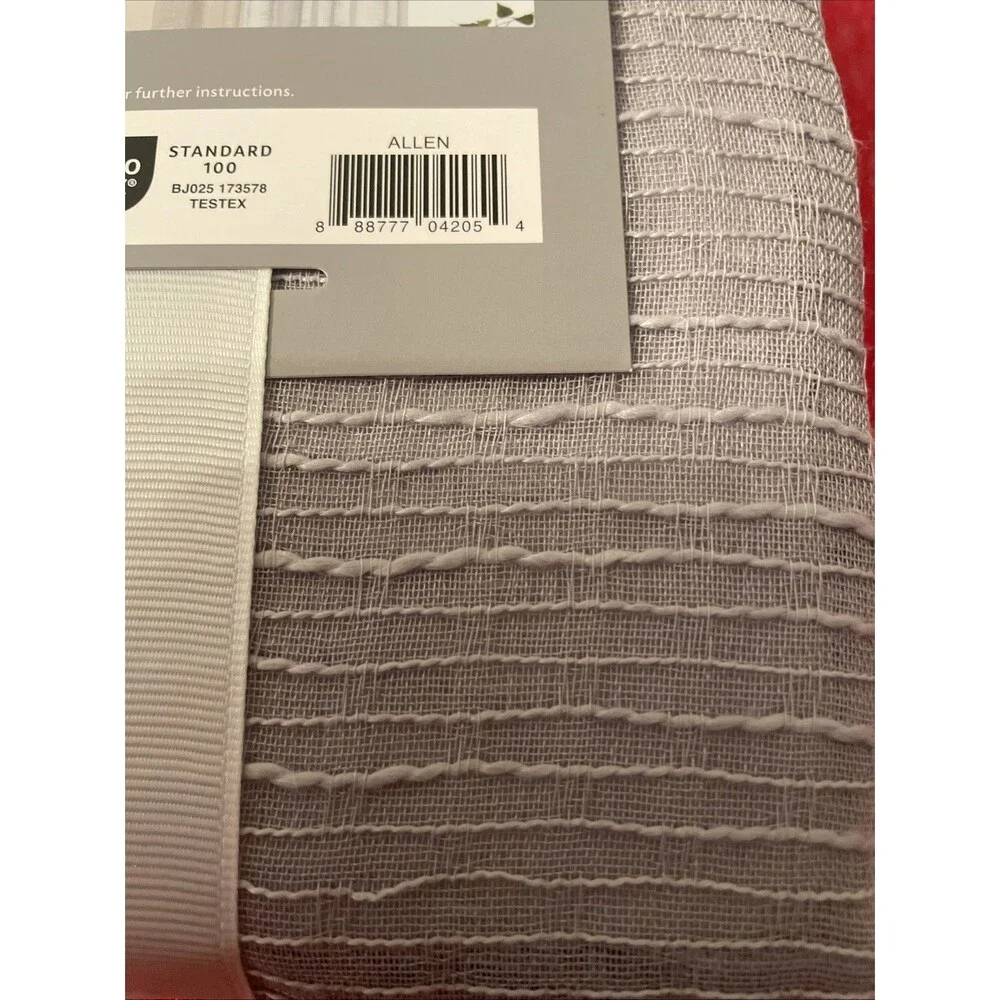 Hd Designs Sheer Window Panel Light Gray Raised Textured 63”